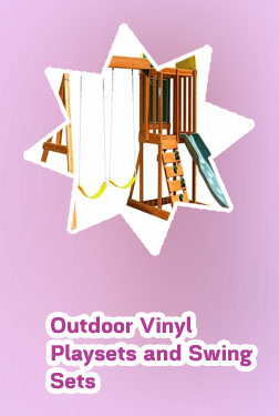 Outdoor playhouse with slide and swing